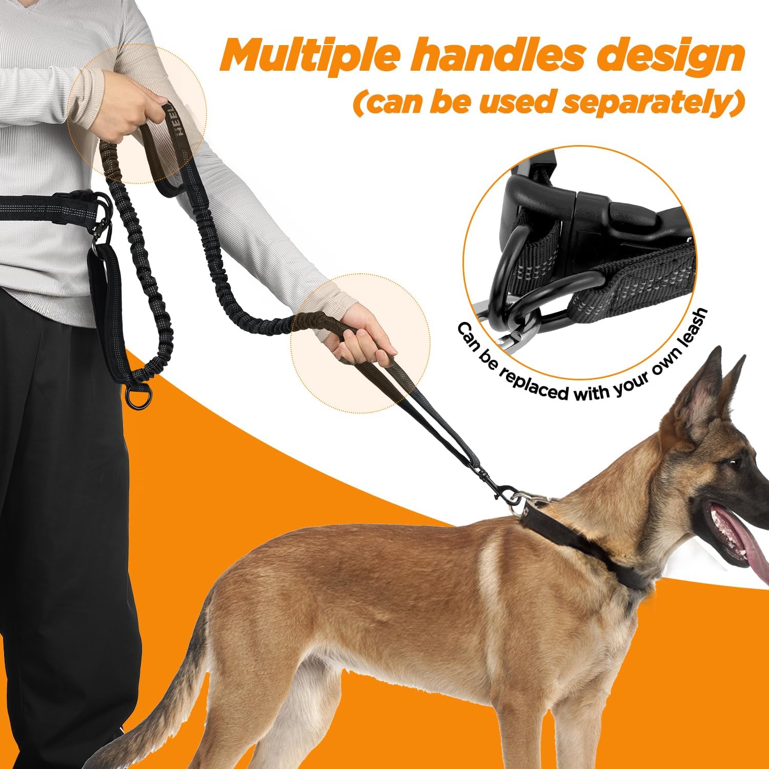 Thumbnail 4 de Freihandleine mit Hüftgurt für mittelgroße Hunde