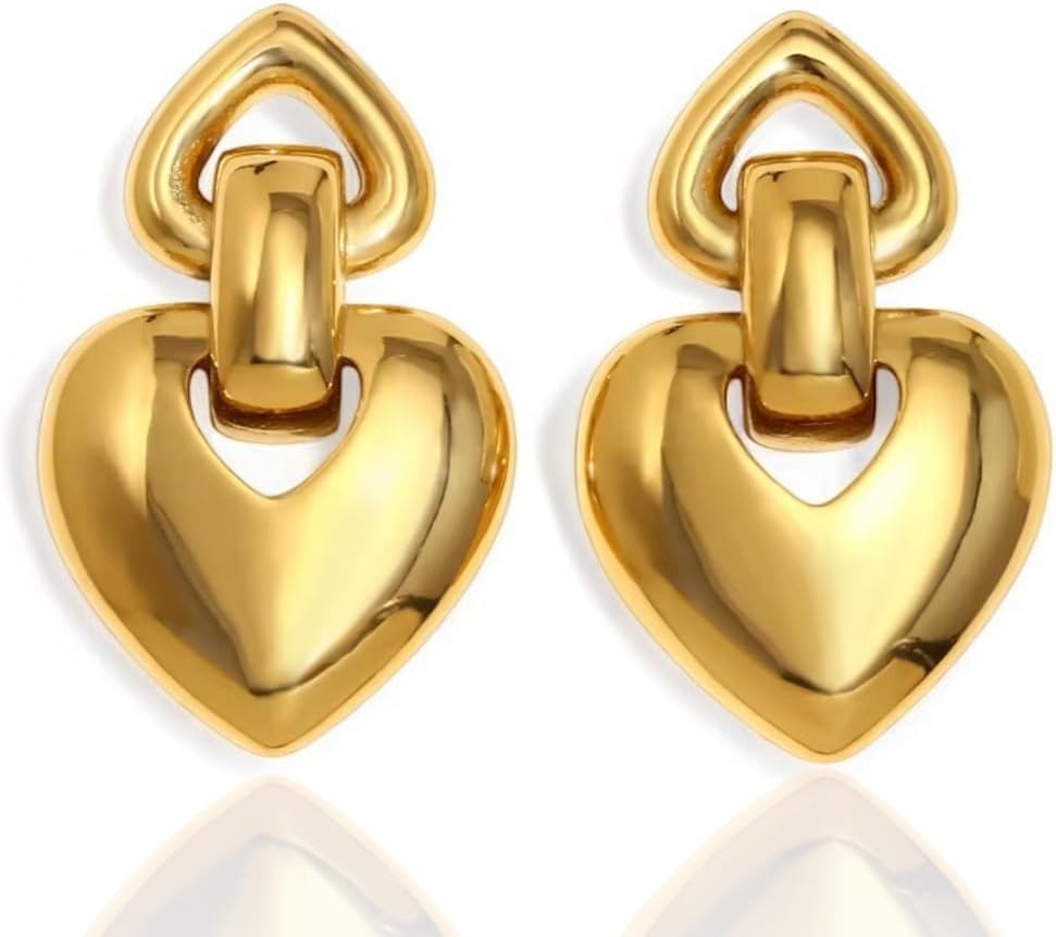 Detalle de Orecchini Bold a Cuore Dorati
