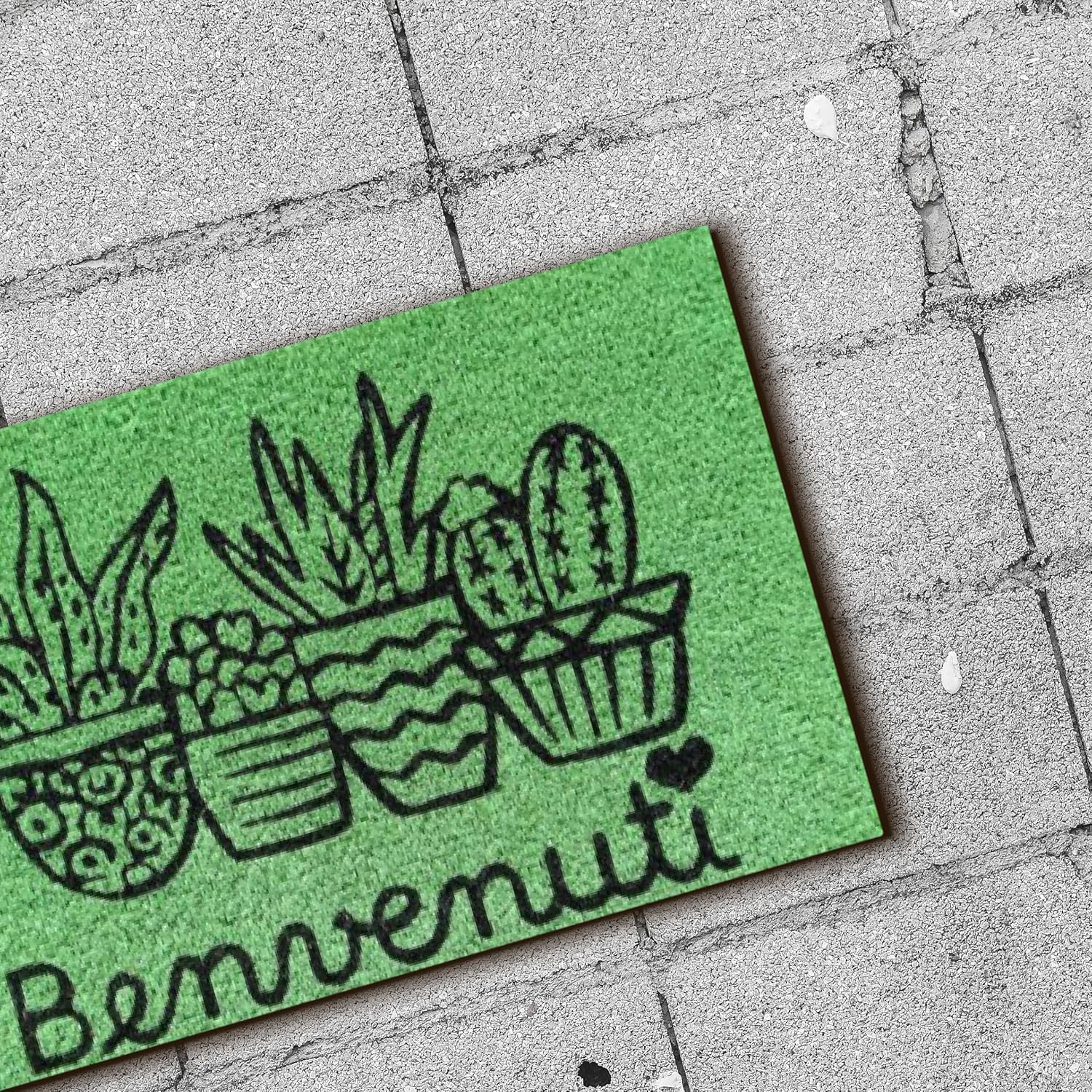 Thumbnail 5 de Baroni Home Zerbino Ingresso Casa in Fibra di Cocco Dipinto a Mano 60x38 cm – Verde