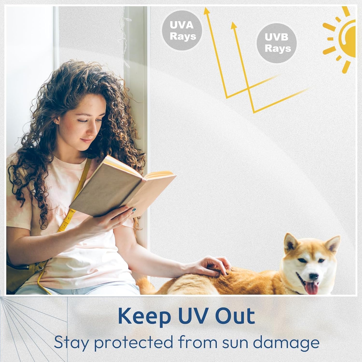 Thumbnail 3 de Film fenêtre anti-regard rabbitgoo blanc lait dépoli 90 x 400 cm (adhésif électrostatique, anti UV)