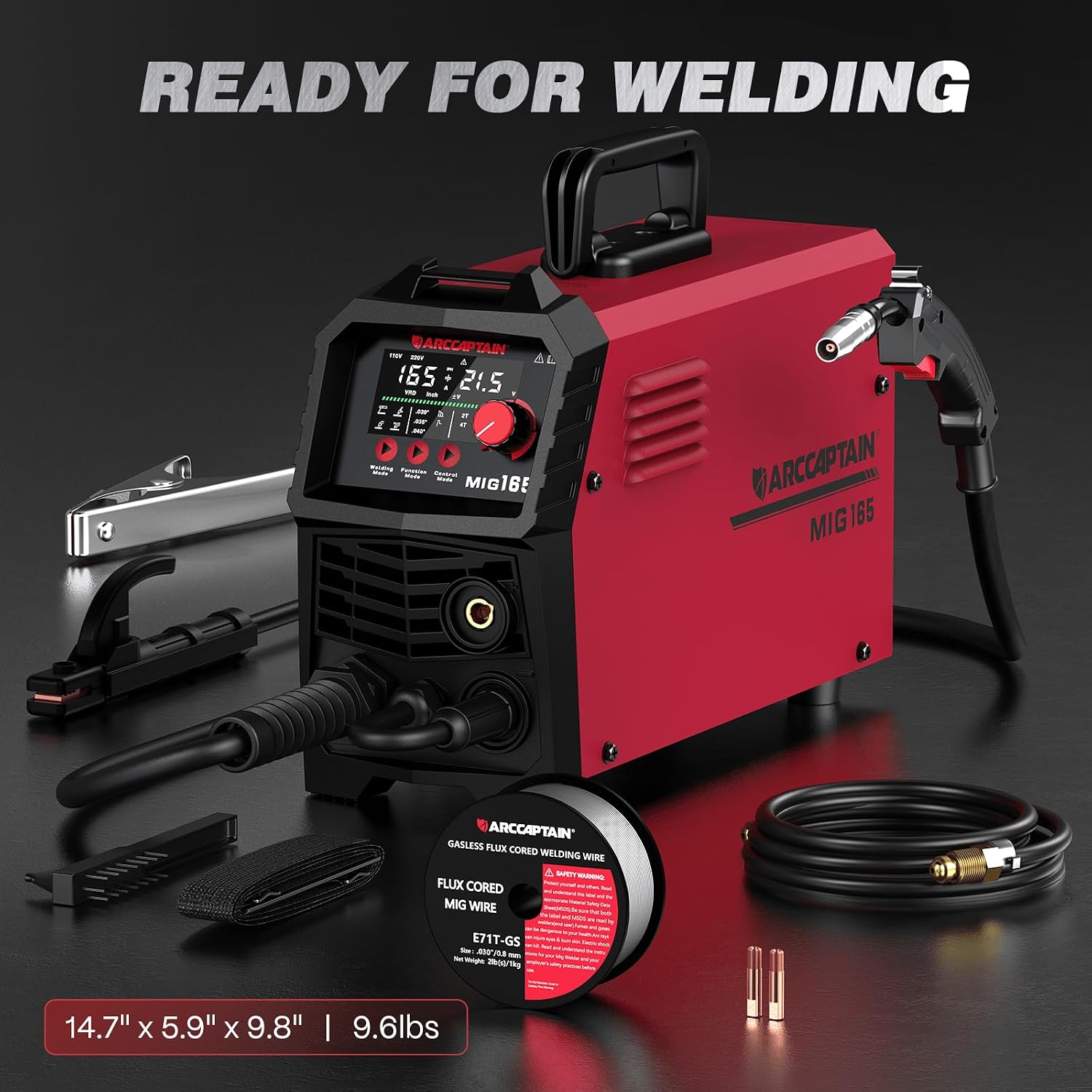 Thumbnail 6 de ARCCAPTAIN MIG165 165A 4-in-1 MIG Welder, 110V/220V