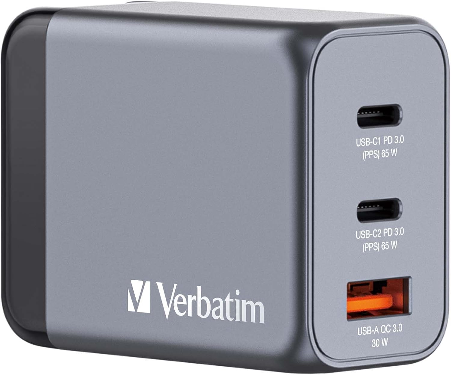 Detalle de Verbatim GaN Charger 65 W 3 Ports