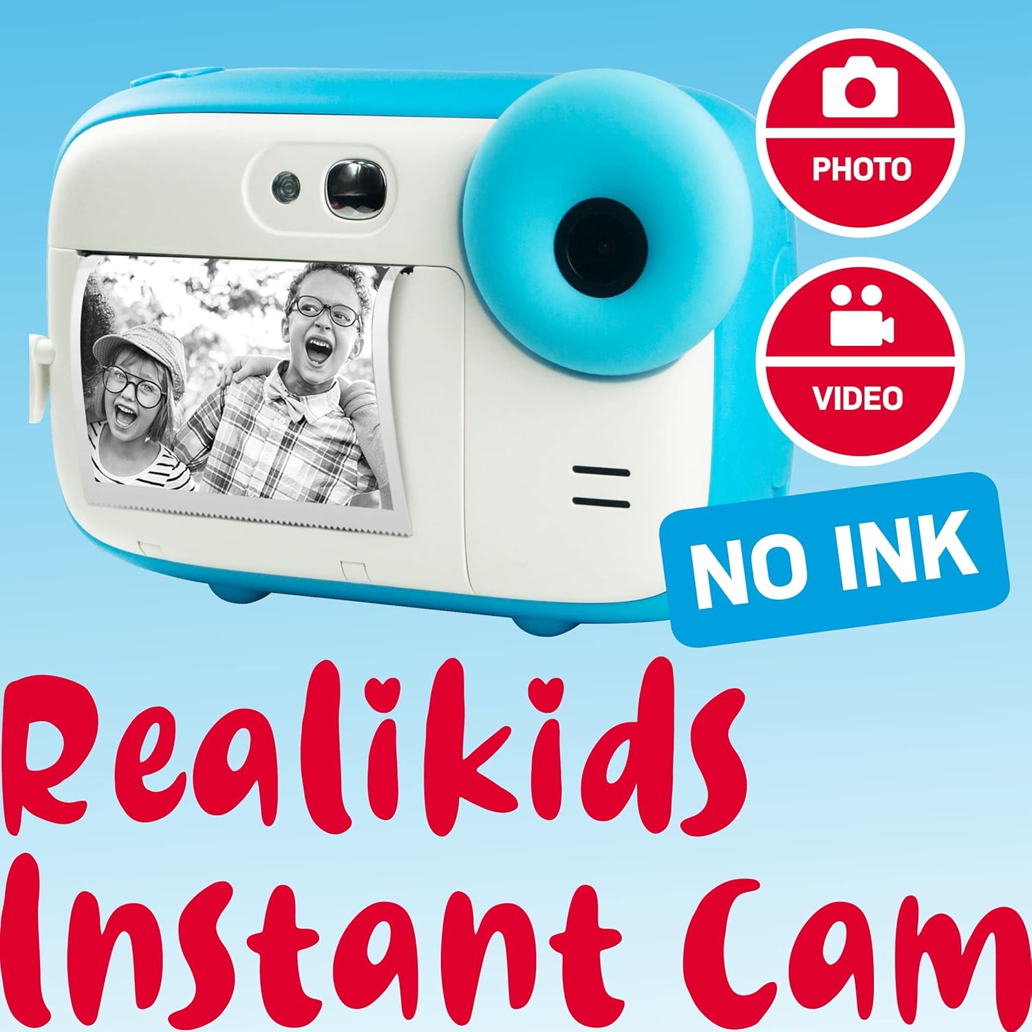 Thumbnail 1 de AGFA Photo Realikids Instant Cam – Kinder-Sofortbildkamera mit 2,4-Zoll-LCD, Foto/Video & Micro-SD-Port (Blau)