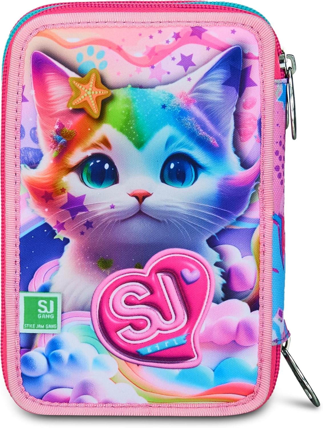 Thumbnail 6 de SJ GANG STYLE JAM GANG Trousse Scolaire 3 Zip – Rose, Triple Compartiment et Ensemble complet pour l’école primaire
