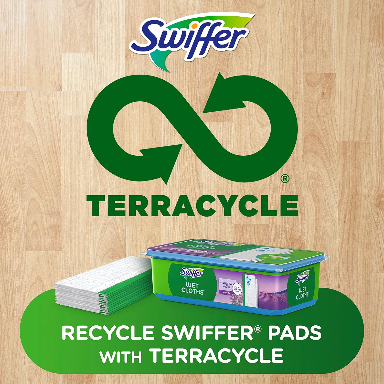 Detalle de Swiffer Sweeper Wet Mopping Cloths Multi Surface Refills with Febreze Lavender, 36 Count