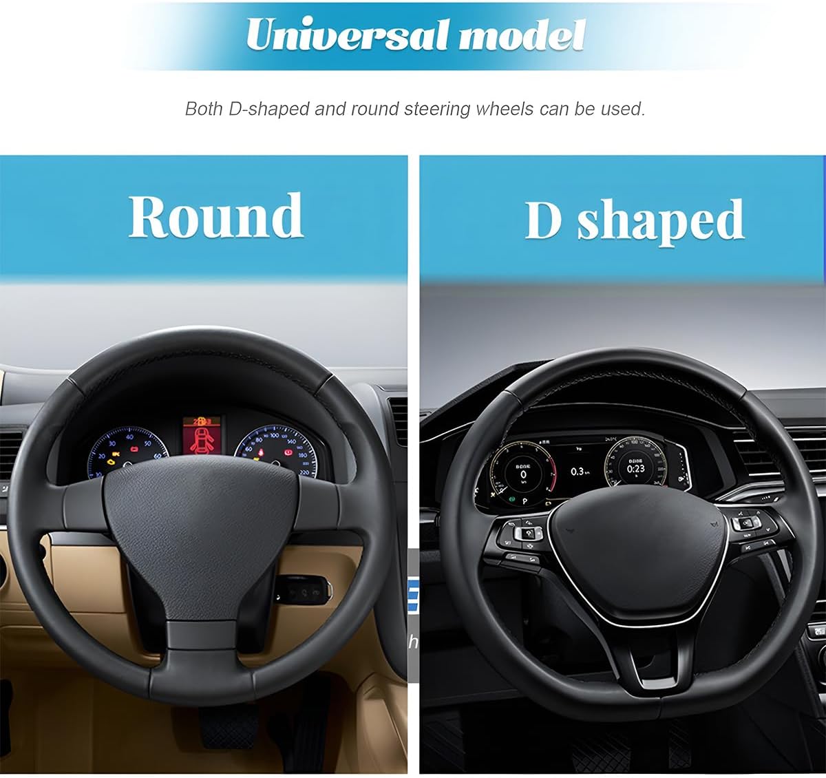 Detalle de Mandark Steering Wheel Cover, Leather
