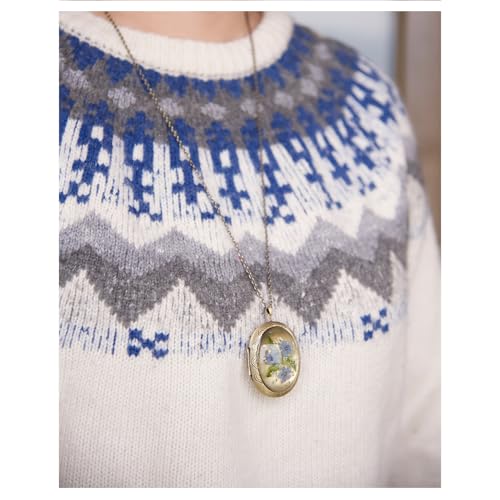 Thumbnail 4 de THSOGO Handmade Pressed Flower Photo Locket Necklace for Women