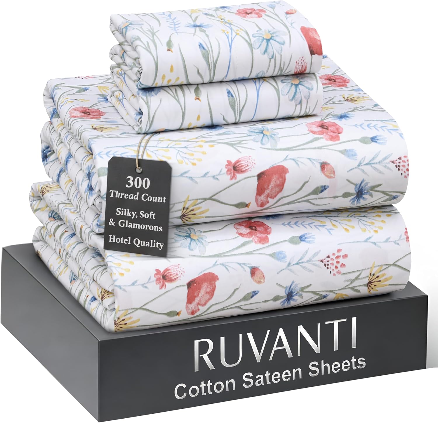 Detalle de RUVANTI Cotton Sheets Set, 4-Piece