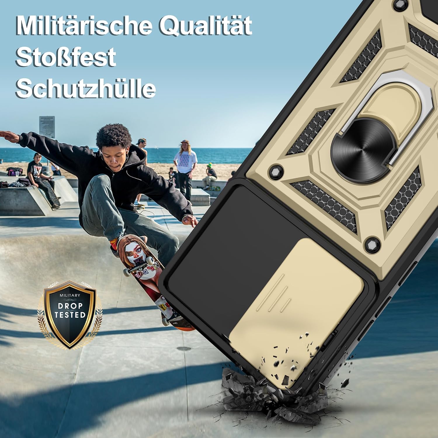 Detalle 2 de Jshru Poco F7 Hülle mit 360° Ring