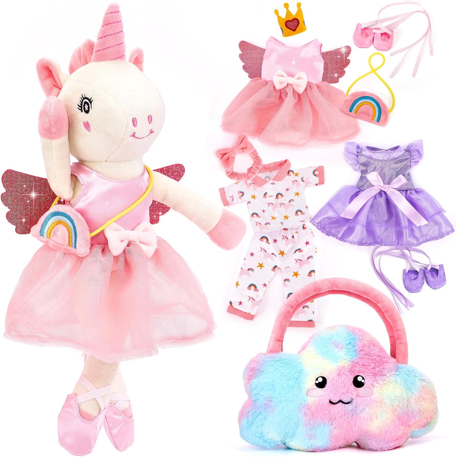Detalle de Unicorns Ballerina Doll Set 15.75-inch