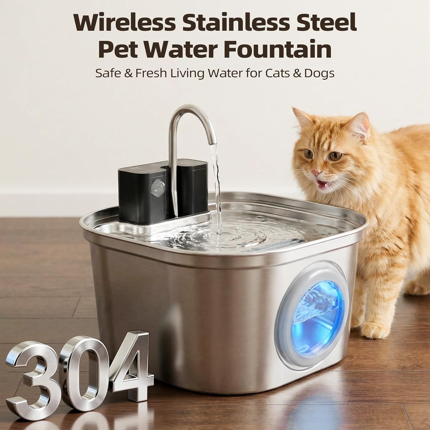 Detalle 2 de Wireless Cat Water Fountain 3.2 L