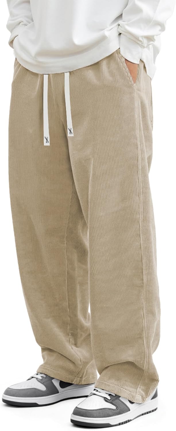 Detalle de JMIERR Corduroy Pants Casual Baggy