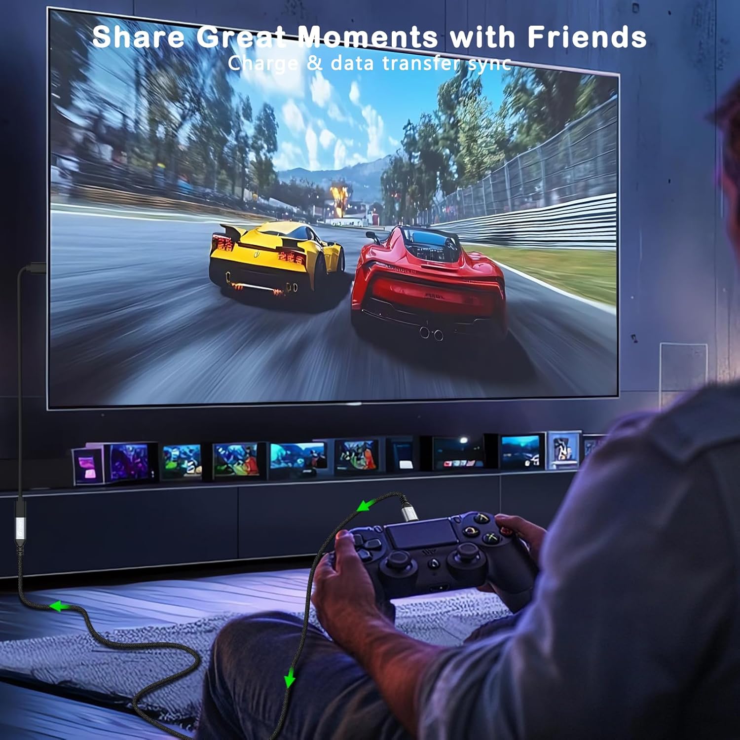 Thumbnail 5 de Green Jiss USB-C Extension Cable 10ft (20Gbps, 4K@60Hz, 240W PD) — Male to Female USB3.2 Gen2 Extender