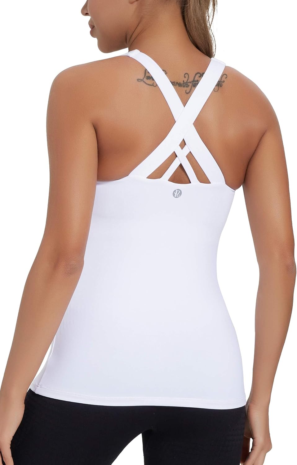 Thumbnail 6 de RUNNING GIRL Longline Sports Bra for Women with Criss-Cross Back and Removable Cups