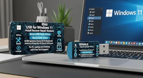 Detalle 2 de Tech-Shop-pro USB Recovery & Windows 11 Pro Install Drive with Key Included
