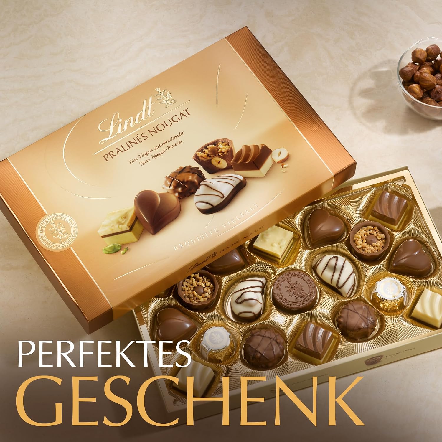 Thumbnail 2 de Lindt Nougat Pralinen Schachtel 200 g