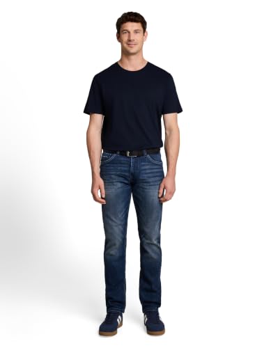 Detalle 2 de TOM TAILOR Herren Crewneck T-Shirt im Doppelpack 10302 – Dark Blue, XXL