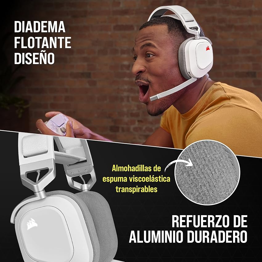 Thumbnail 3 de Corsair HS80 RGB Auriculares gaming 50 mm