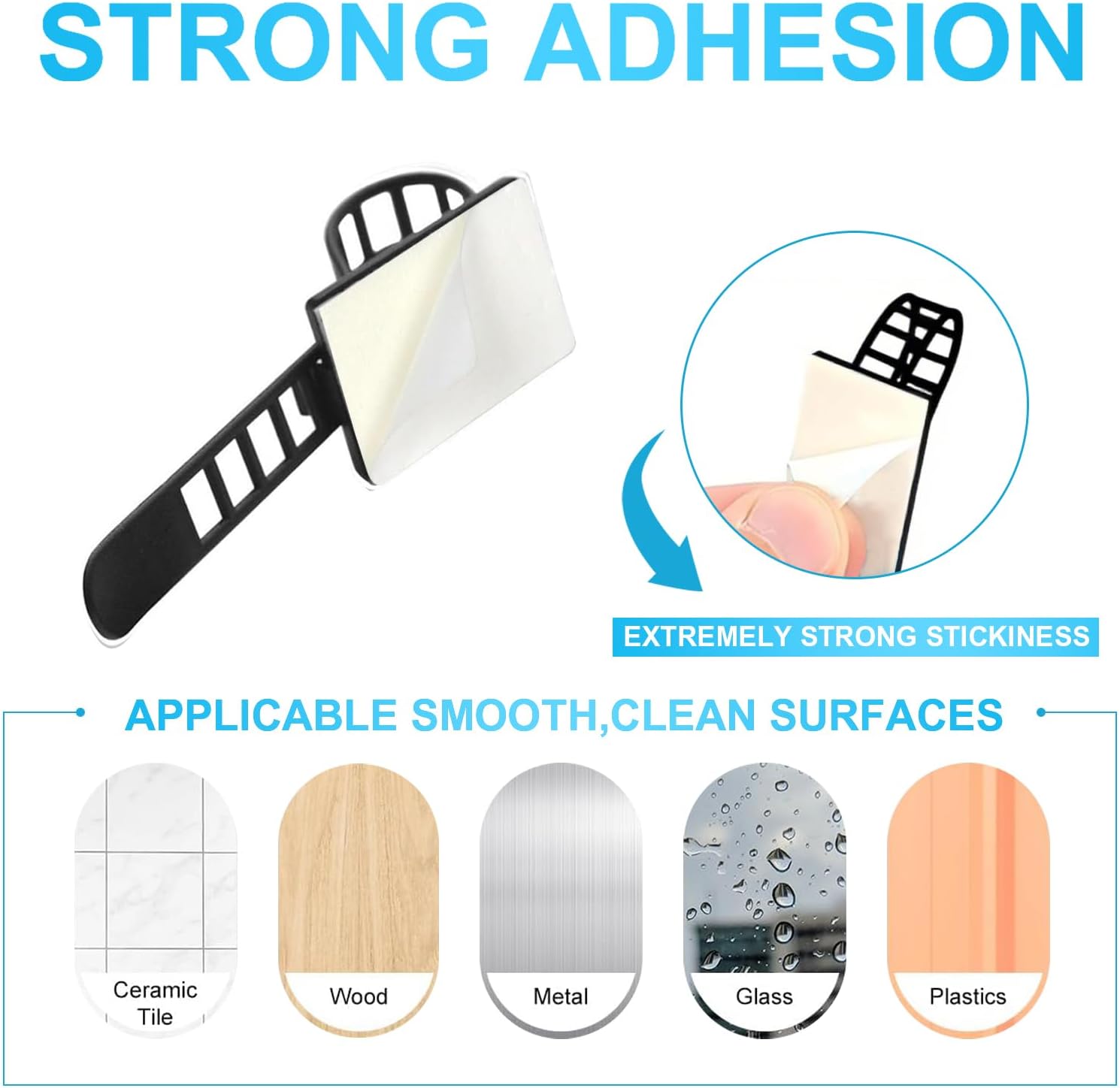 Thumbnail 2 de GPtzlei 50 Packs Black Adhesive Cable Clips, Adjustable Reusable Zip Ties with Screw Mount