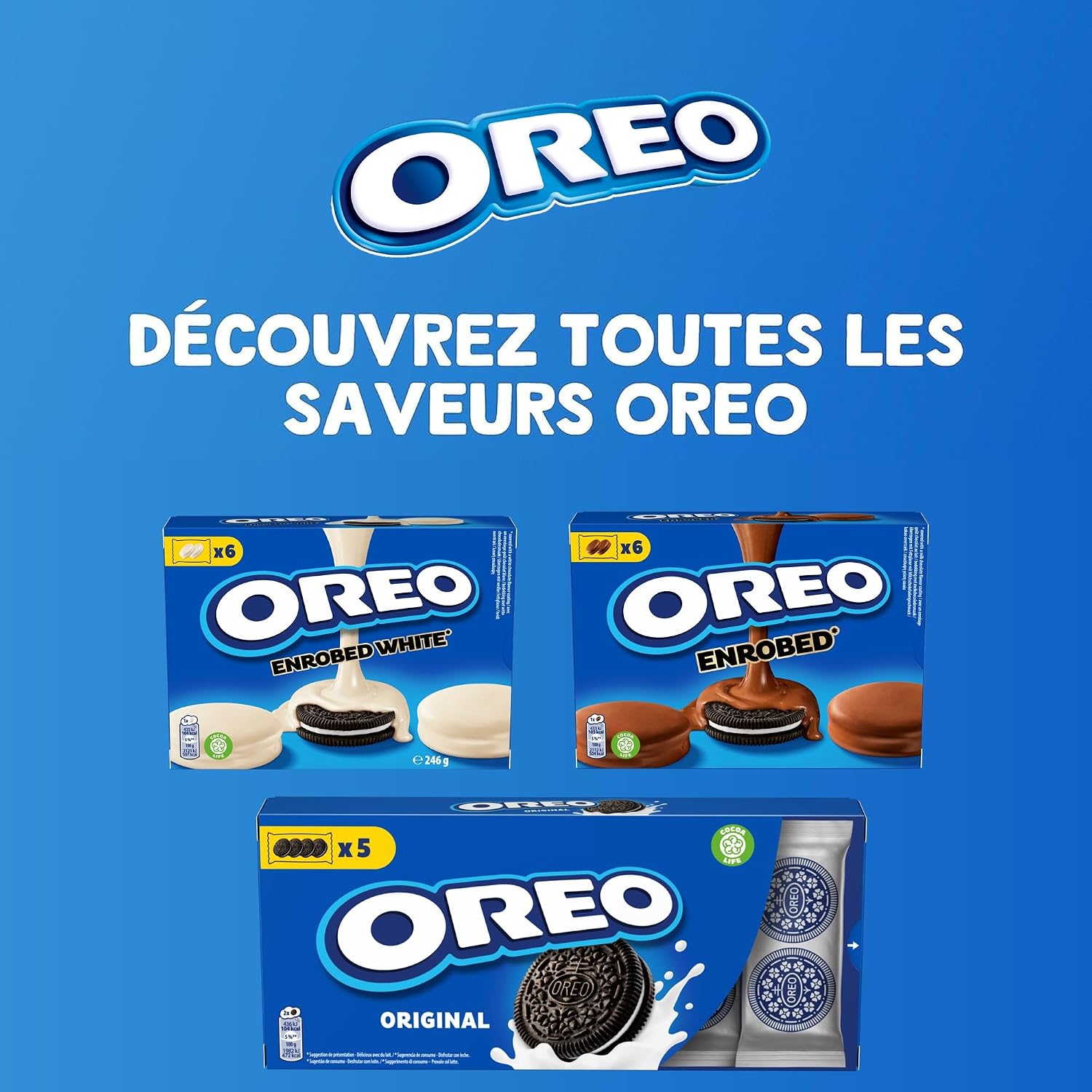 Thumbnail 6 de OREO Golden – Biscuits dorés fourrés vanille, présentoir 20 paquets (66 g) – format familial