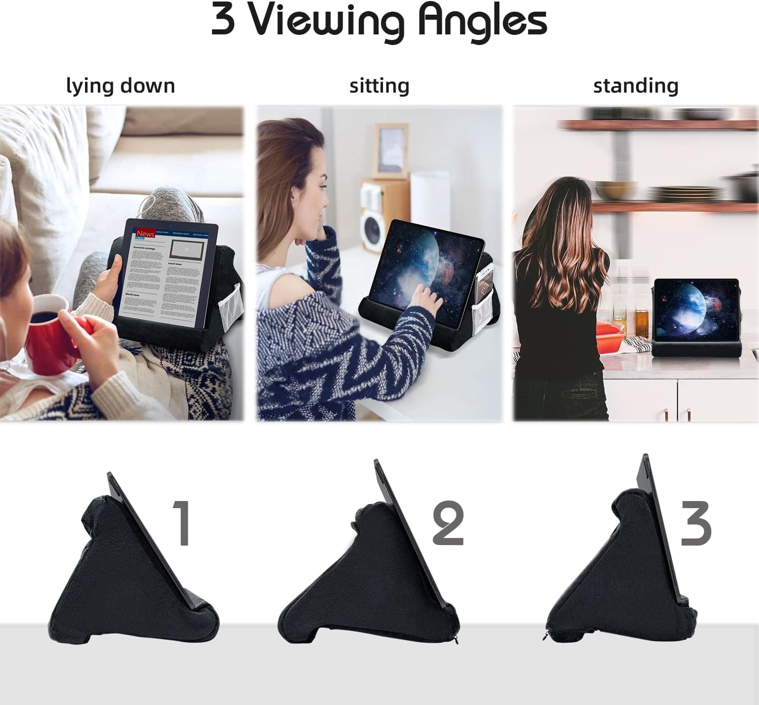 Thumbnail 2 de Mcbazel Tablet Pillow Stand for iPad: Cushioned, Multi-Angle Lap Holder