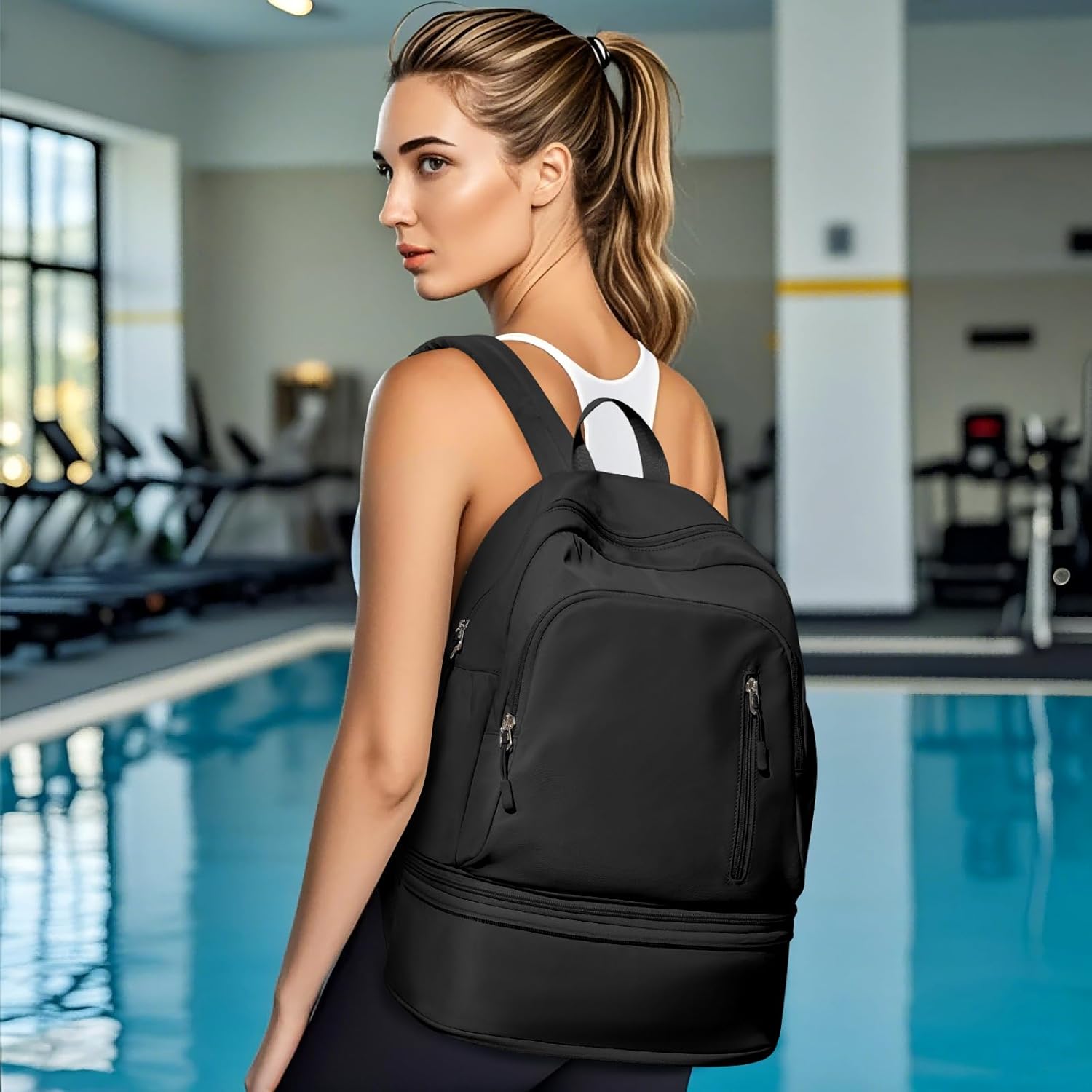 Thumbnail 1 de VENATIN Gym Rucksack damen – Sportrucksack mit Schuhfach, Nassfach und wasserdichtem Schutz