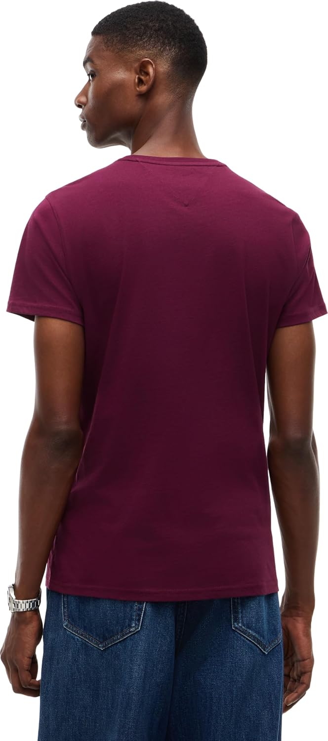 Thumbnail 1 de Tommy Jeans TJM Original - Camiseta de manga corta ajustada para hombre, Morado Calypso Berry, talla L
