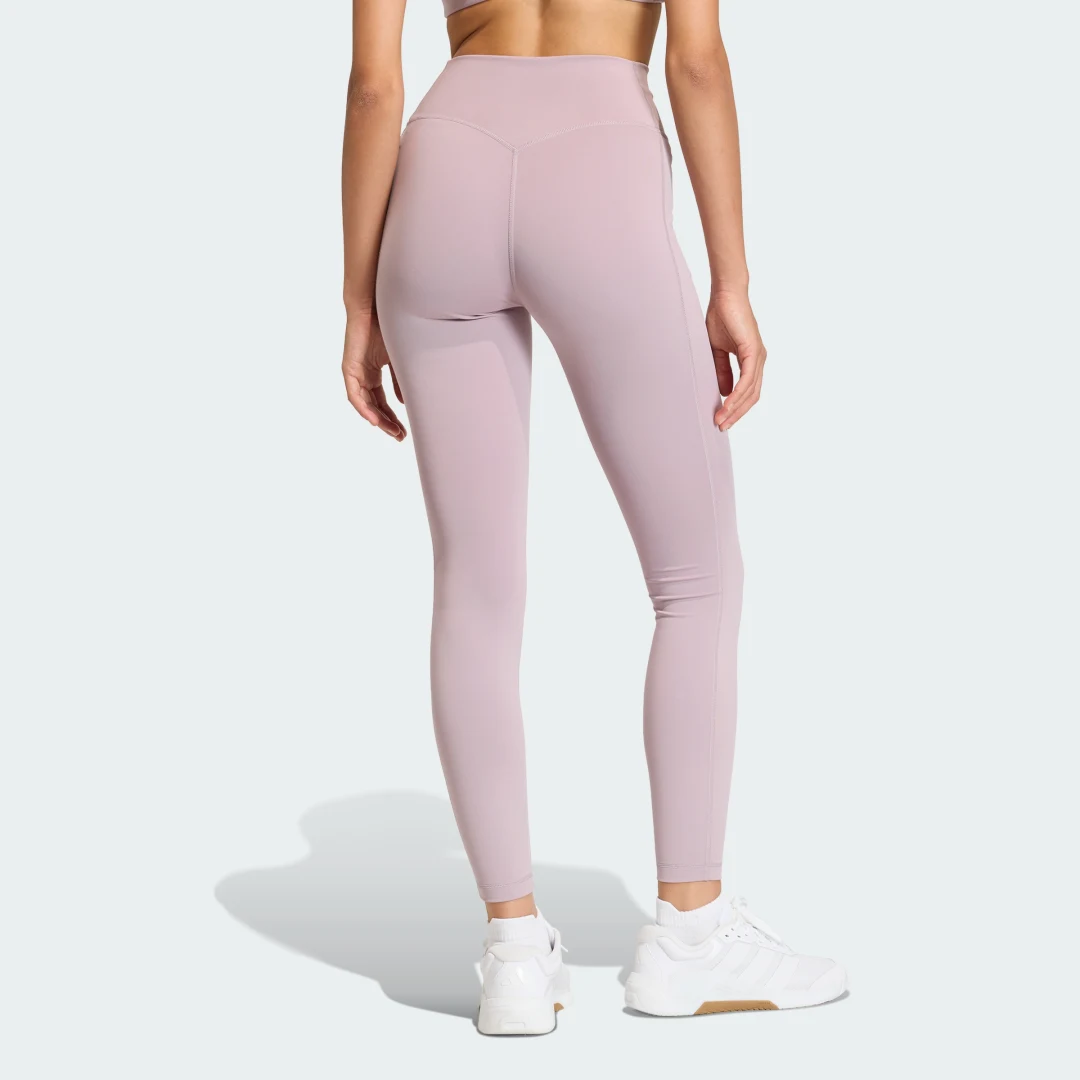 Detalle de Mallas largas de entrenamiento Optime de Adidas — color violeta