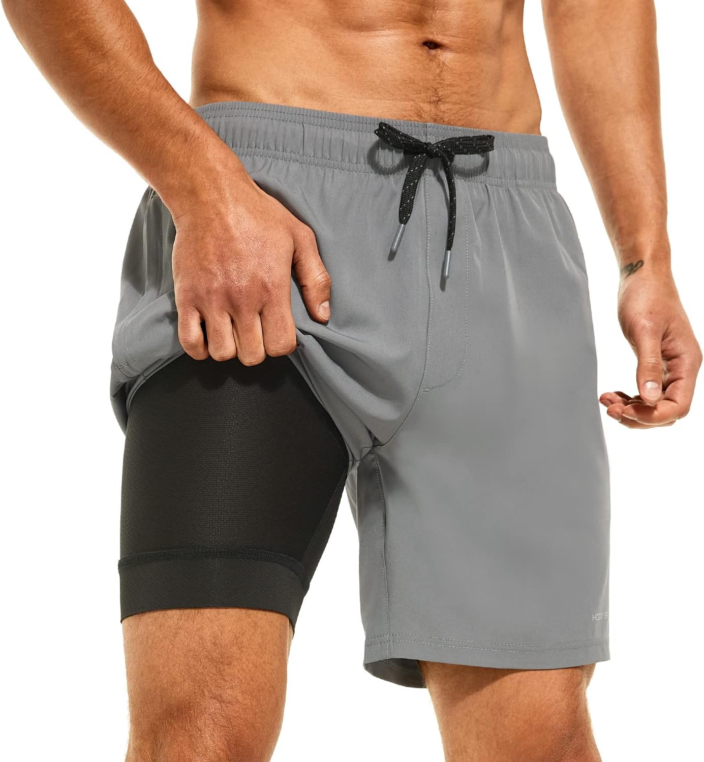 Thumbnail 6 de HODOSPORTS Men's 7" Swim Trunks with Compression Liner and Zipper Pockets