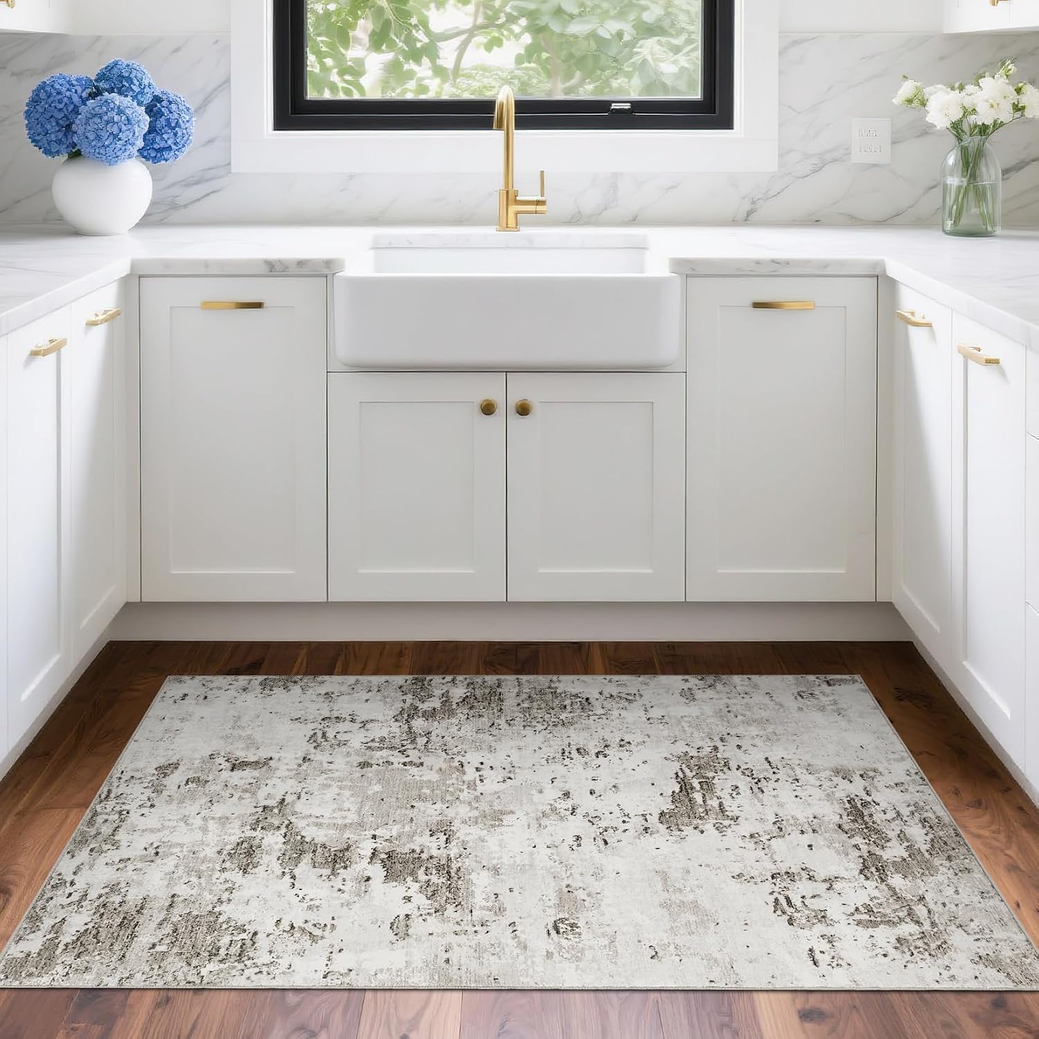 Detalle 2 de GarveeHome 2' x 3' Abstract Area Rug, Low-Pile, Washable, Non-Slip