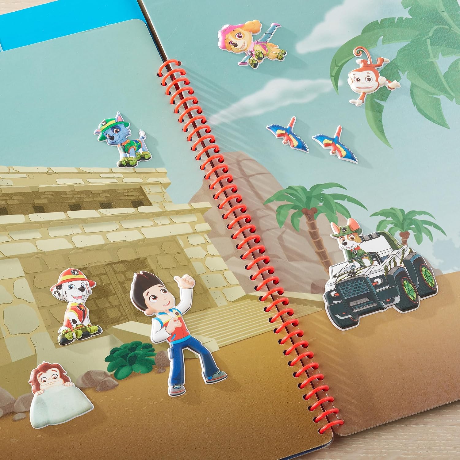 Thumbnail 3 de Melissa & Doug PAW Patrol: wiederaufklebbares, bauschiges Sticker-Set „Dschungel“ (28 Sticker)