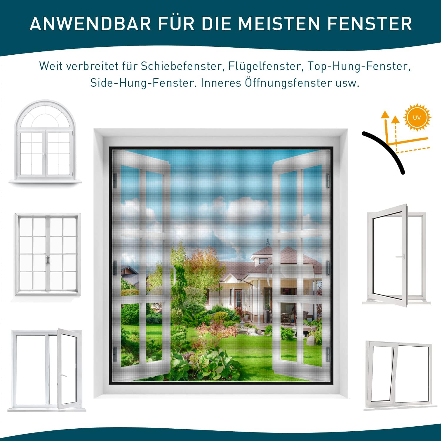 Thumbnail 6 de Zanzariera Finestra 120x250 cm in fibra di vetro: protezione trasparente e durevole