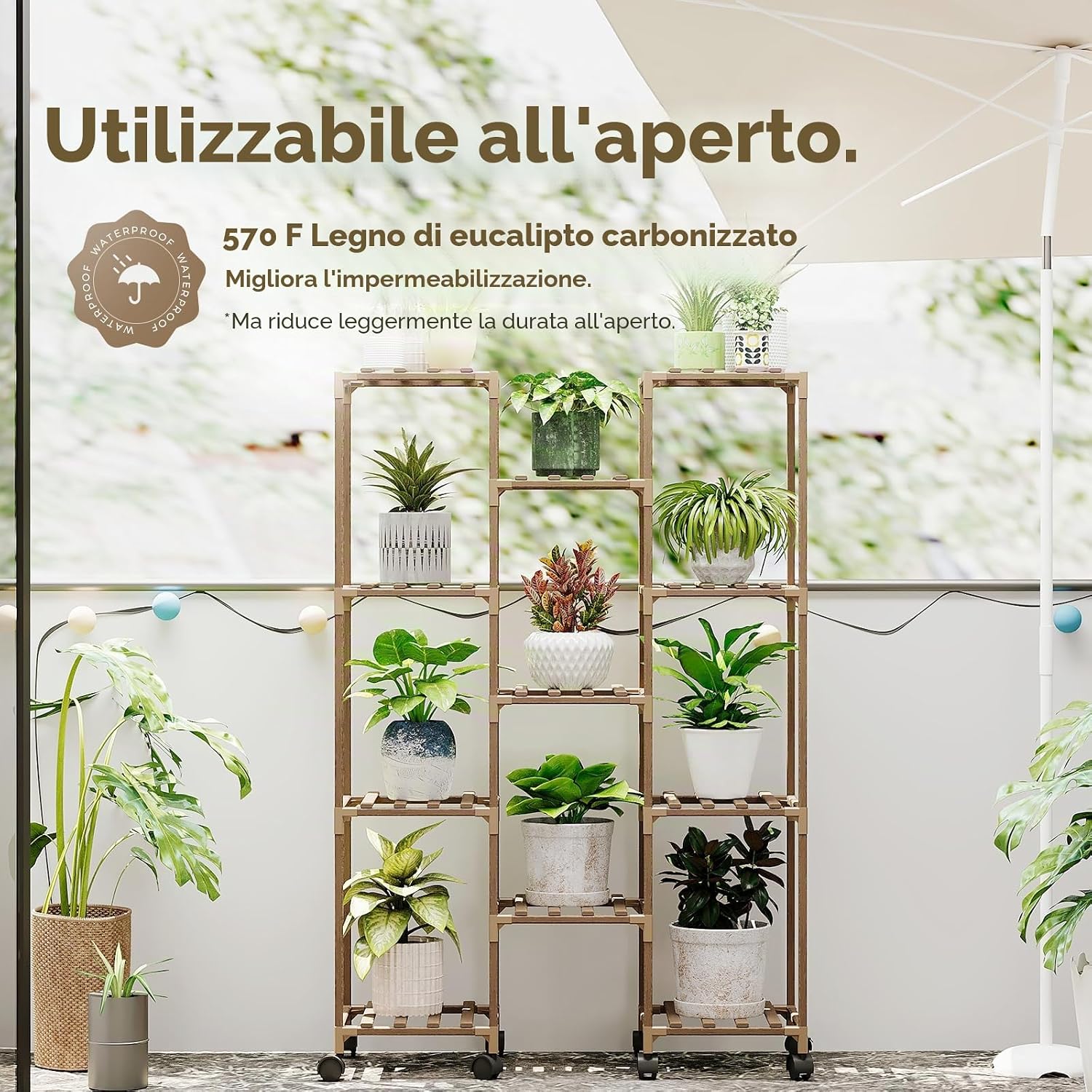 Detalle de Bamworld supporto piante ruote