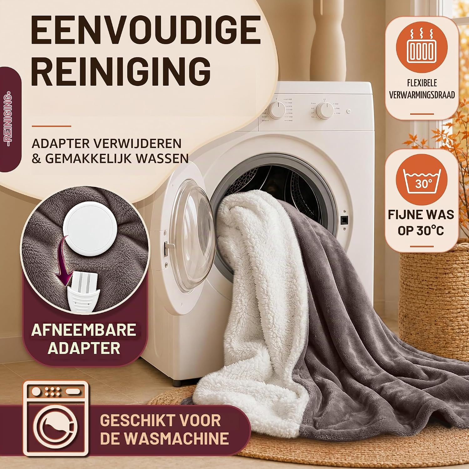 Thumbnail 3 de sinnlein 1535 elektrische deken 180 x 130 cm met 9 warmtestanden