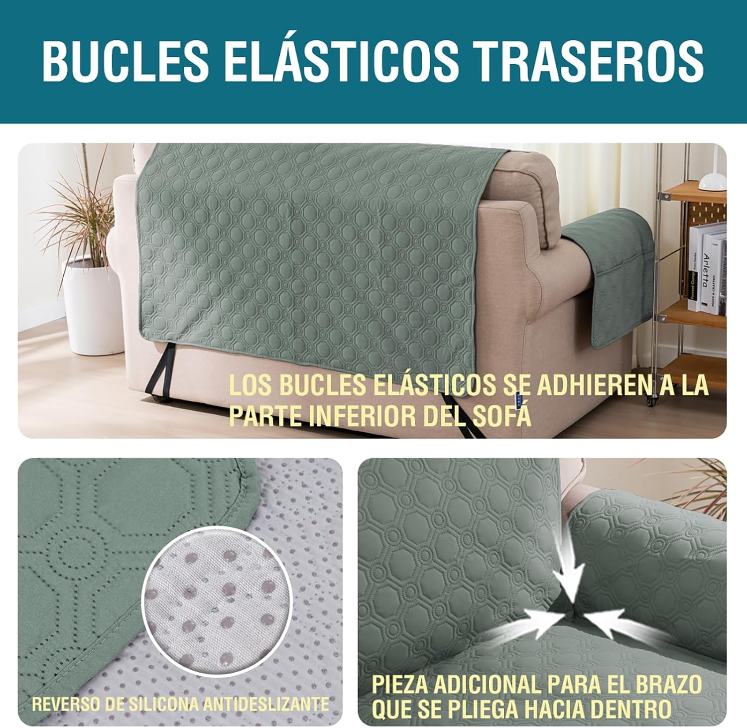 Thumbnail 5 de BellaHills Funda Sofá Chaise Longue Acolchada 205cm 🛋