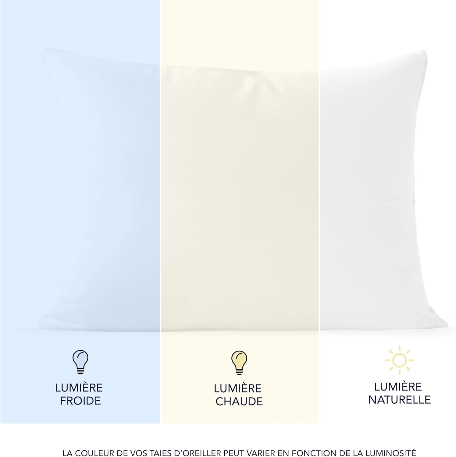 Thumbnail 3 de Dreamzie Taies d’oreiller 40x60 cm en coton jersey (lot de 2) – Blanc