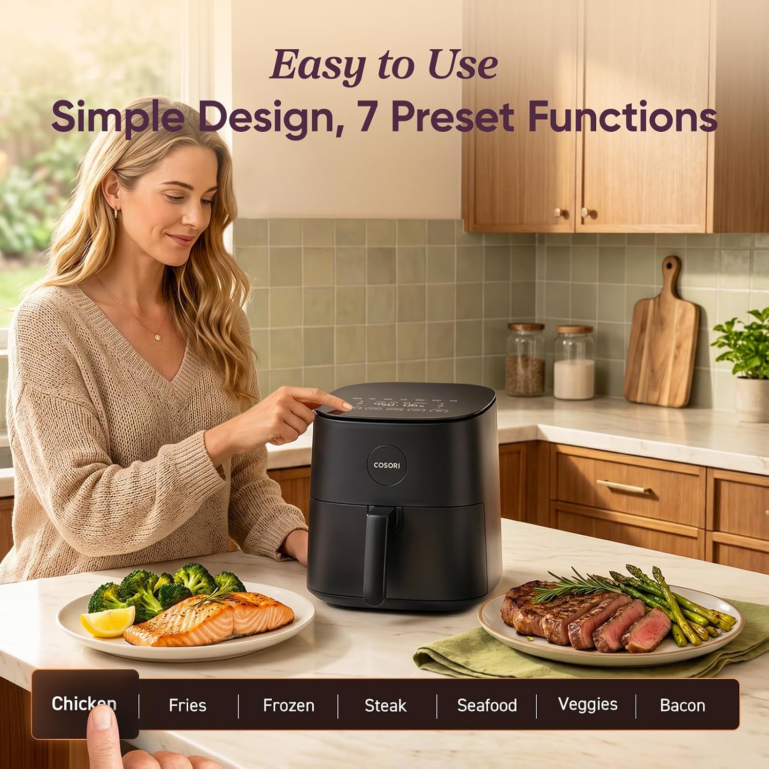 Detalle 2 de COSORI Air Fryer Pro 9-in-1, 5QT