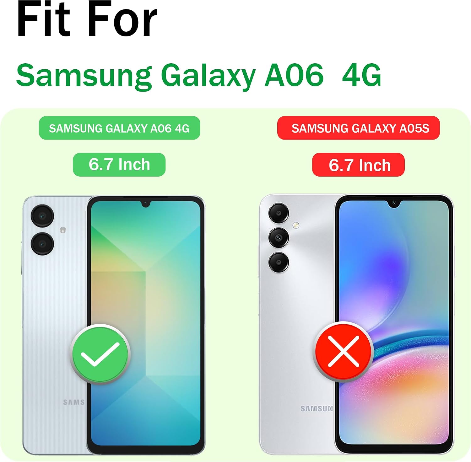 Detalle 2 de Jshru Galaxy A06 Hülle mit 360° Ständer