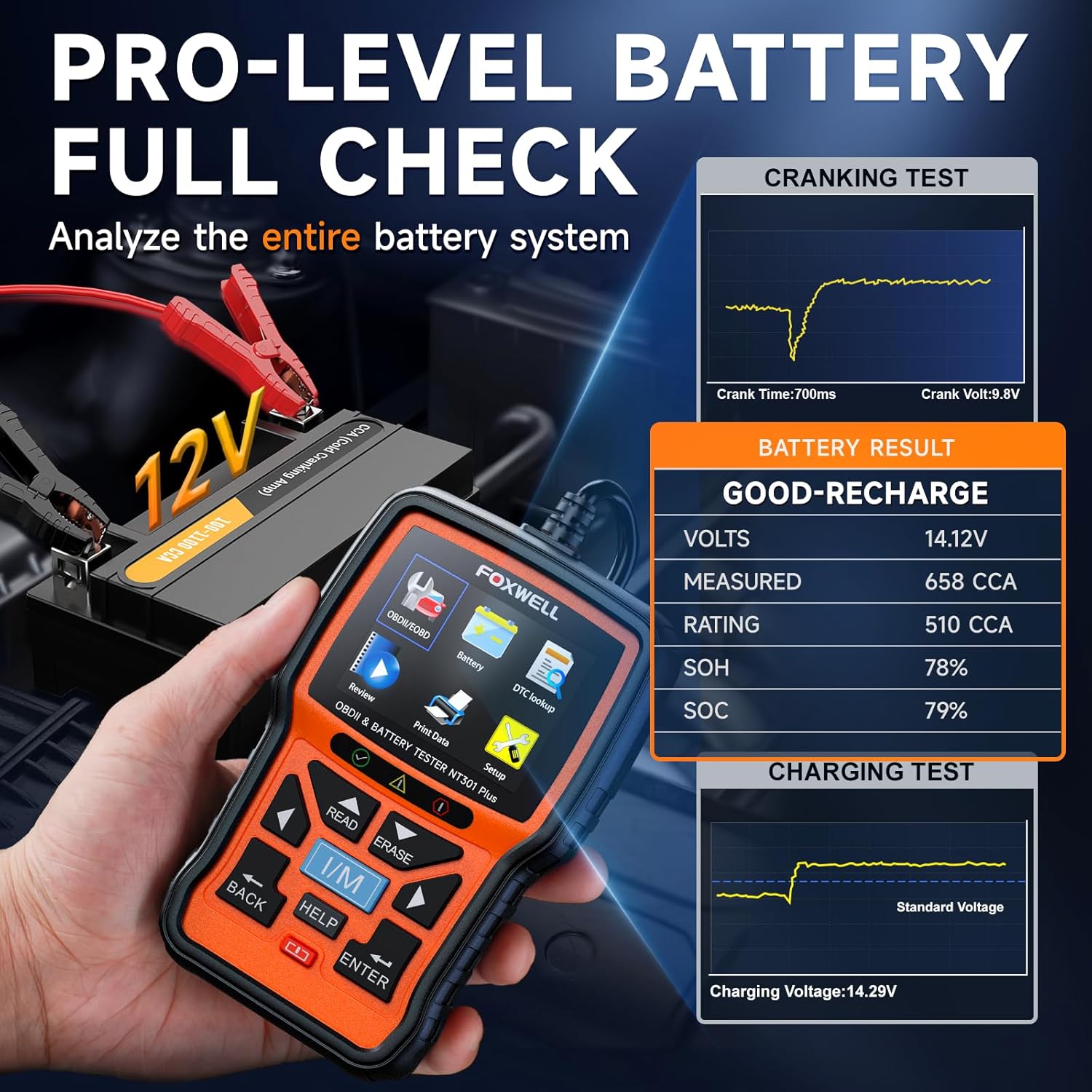 Thumbnail 4 de FOXWELL NT301 Plus OBD2 Scanner 12V