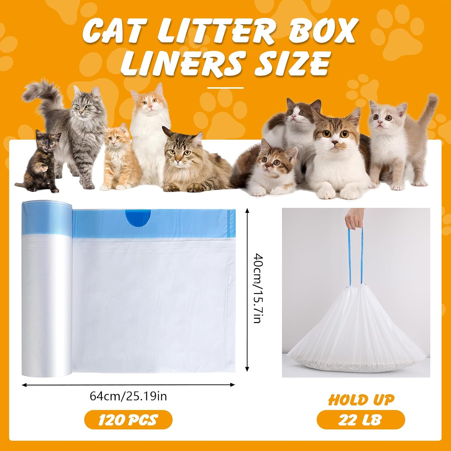 Detalle de Cat Litter Bags, 25.2 x 15.7-Inch