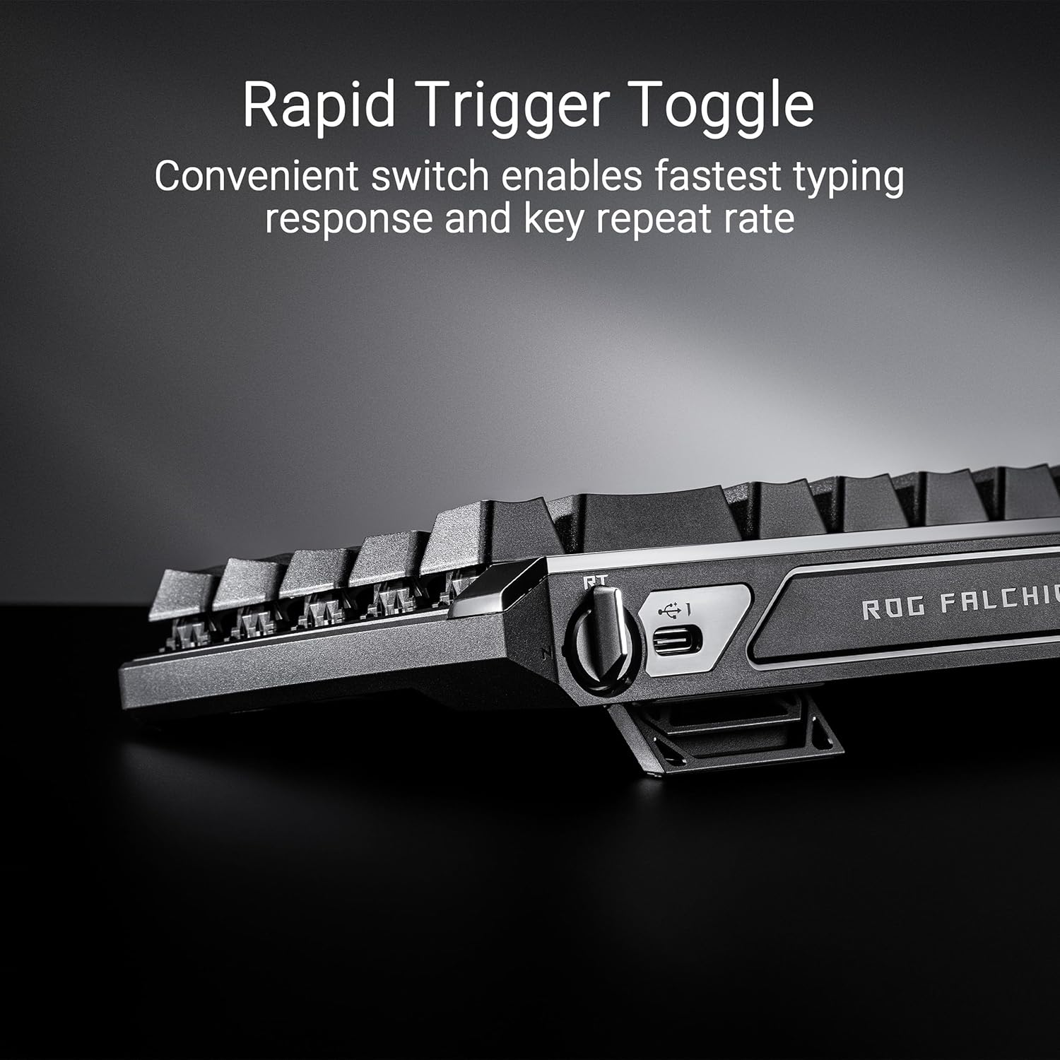 Thumbnail 2 de ASUS ROG Falchion Ace HFX analoge Gaming-Tastatur (DE QWERTZ, 65%, ROG HFX Magnetic, Touch-Panel, 2× USB‑C)