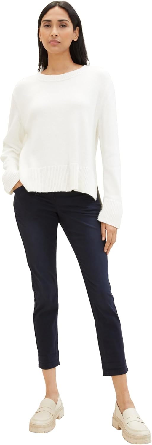 Thumbnail 1 de TOM TAILOR Damen Tapered Relaxed Hose mit Kordelzug (Five-Pocket-Style)