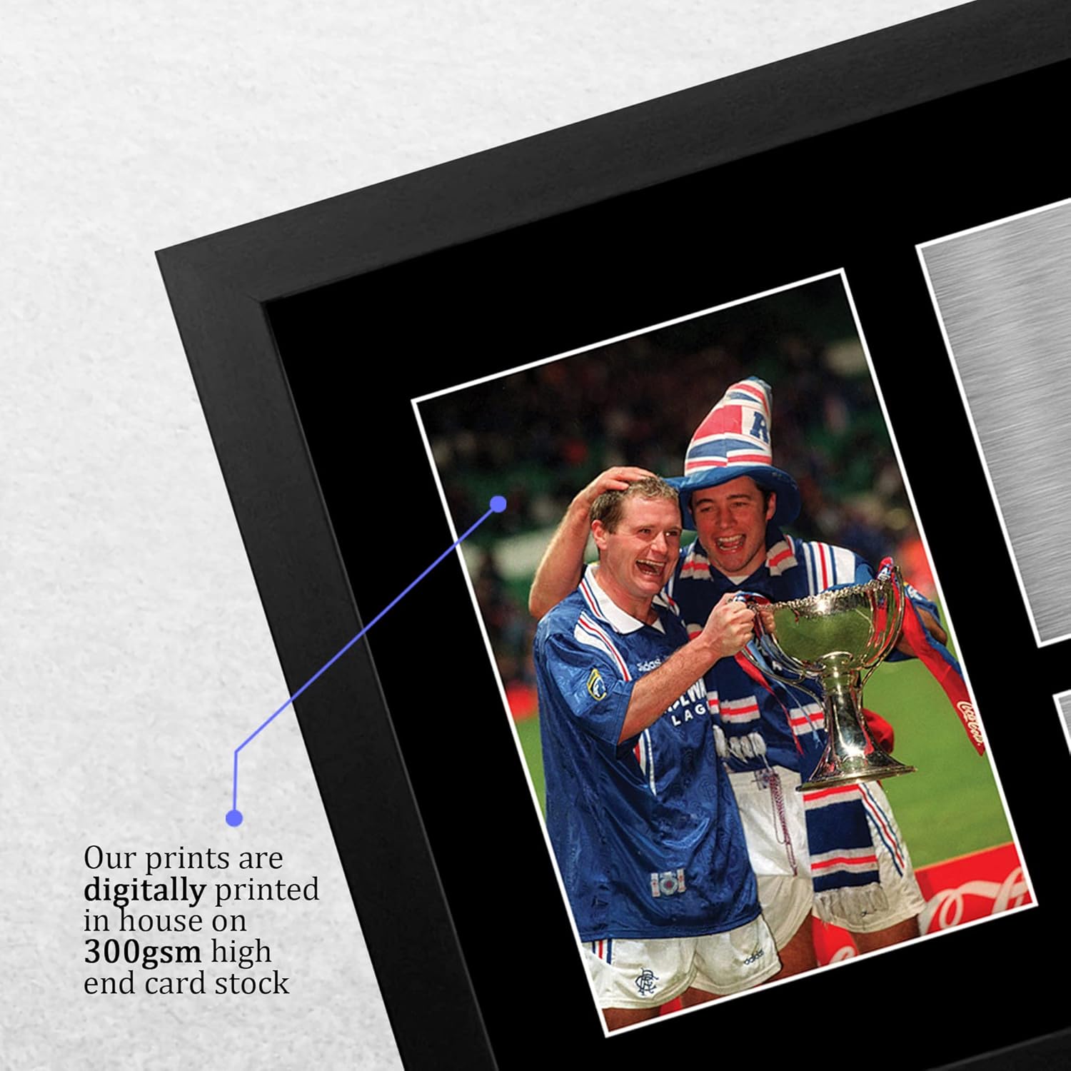 Thumbnail 3 de HWC Trading A4 Framed Signed Autograph Picture of Ally McCoist & Paul Gascoigne (Rangers) – Gift-ready wall display