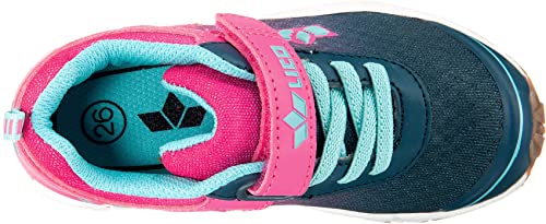 Detalle de Lico BARNEY VS Hallenschuhe für Kinder – Marine/Pink/Türkis, Größe 39 EU