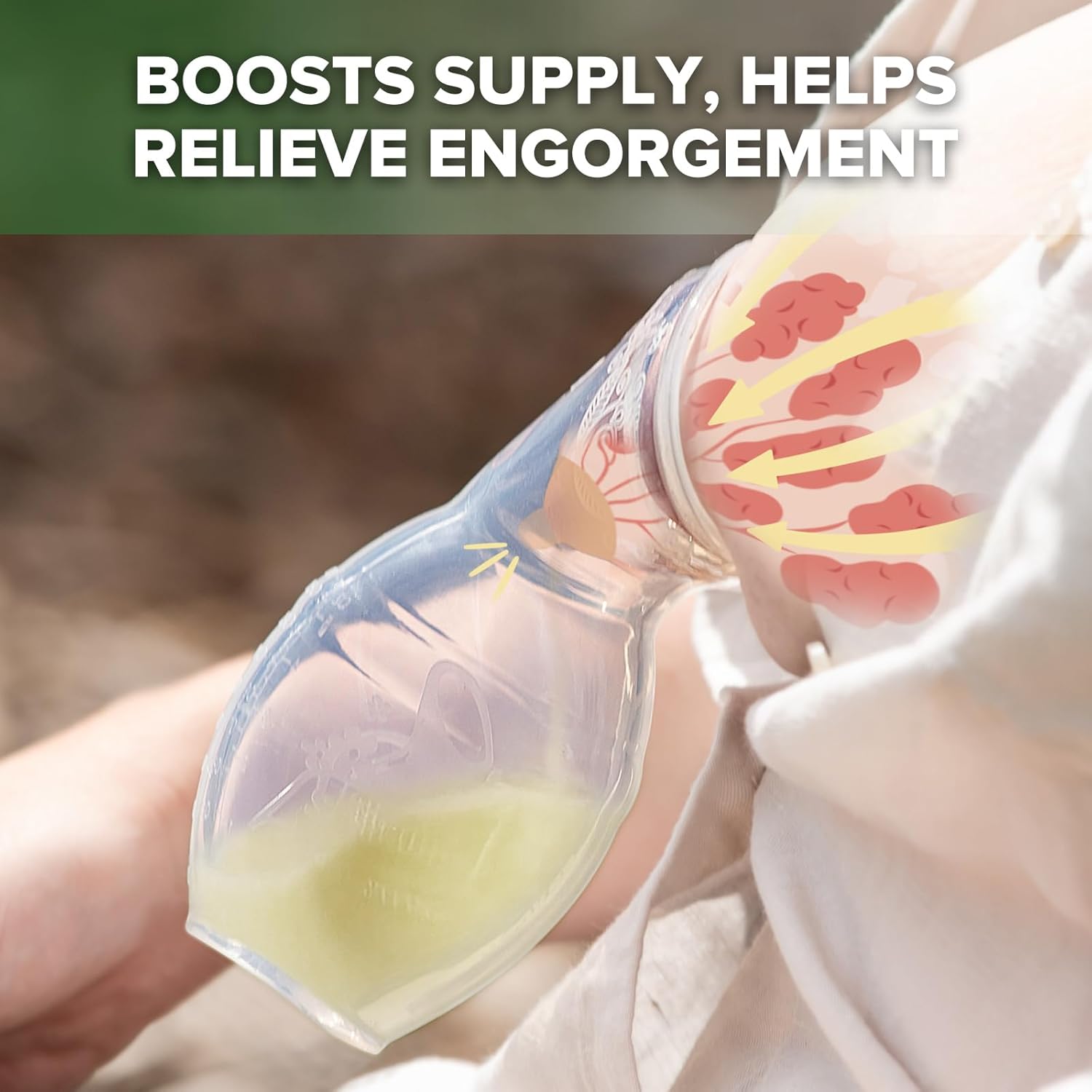 Thumbnail 5 de Haakaa manual breast pump (patented silicone milk collector) – hands-free, continuous natural suction, 4oz/100ml, grey