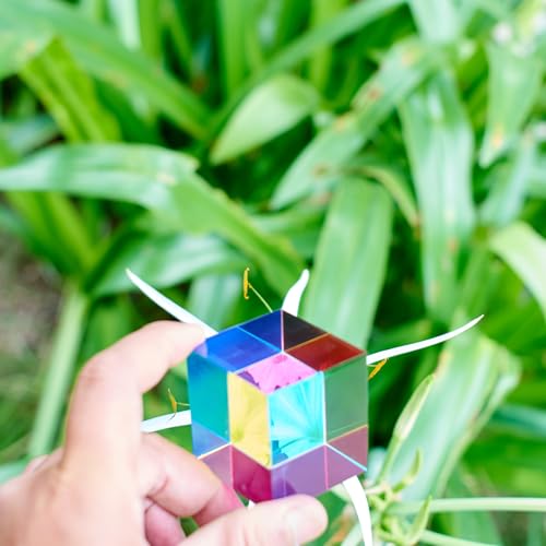 Detalle 2 de ECBANLI CMY Mixing Color Cube, 50 mm – Acryl CMYcube Prism als Lernspielzeug und Desktop-Deko