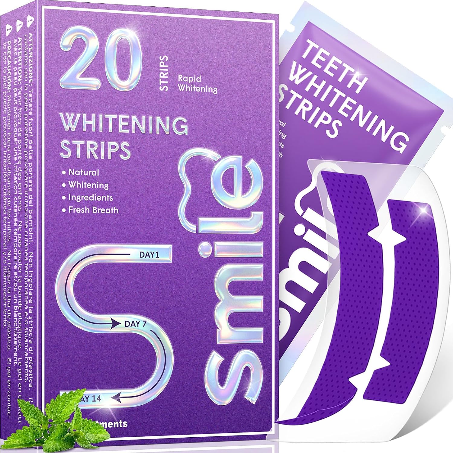 Detalle de Pdoo Teeth Whitening Strips, 20 Count