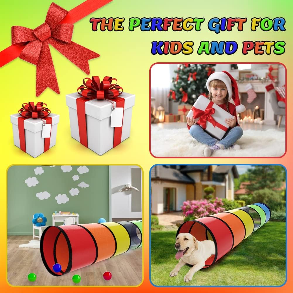 Detalle 2 de Kids Play Tunnel for Toddlers 1-3: 6-Foot Colorful Pop-Up Crawl Tunnel (Breathable Mesh)