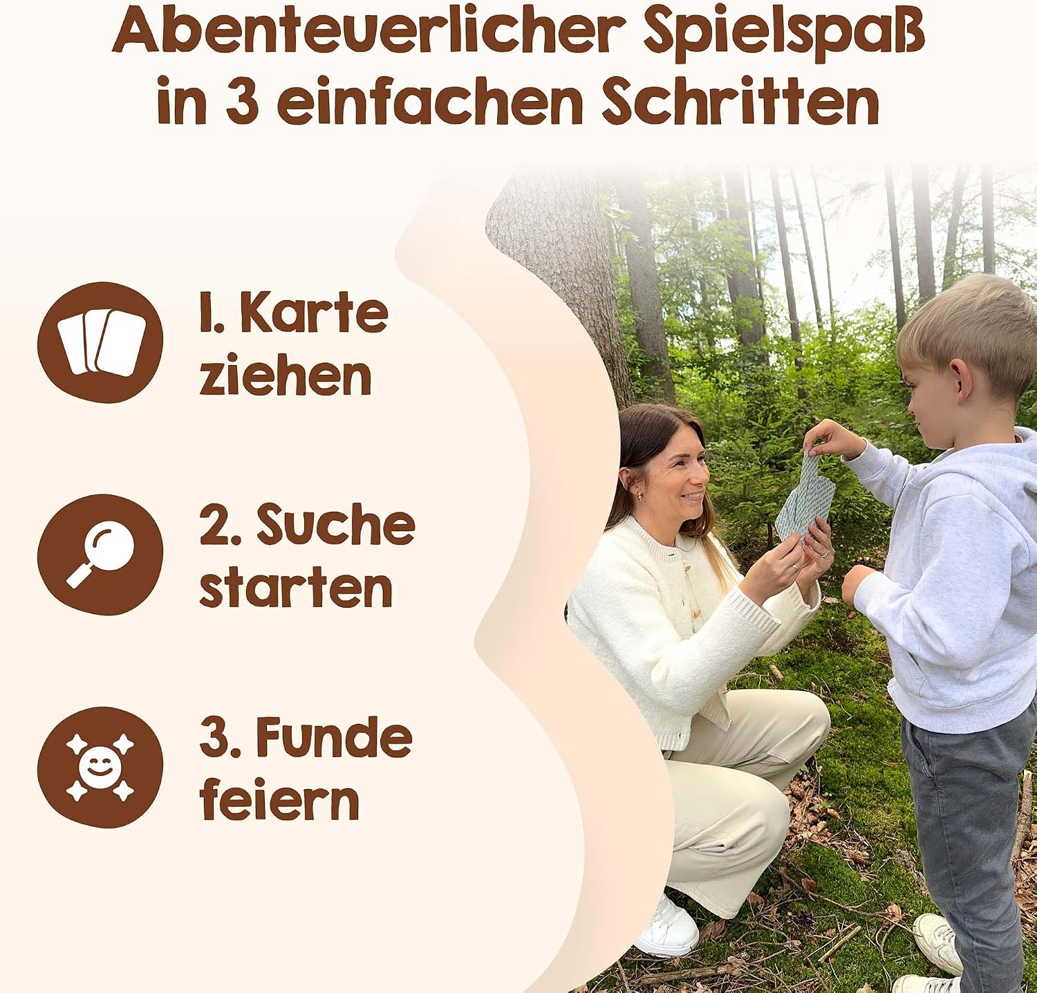 Detalle 2 de Edubini GEFUNDEN! Outdoor Suchspiel 50 Karten 🎲