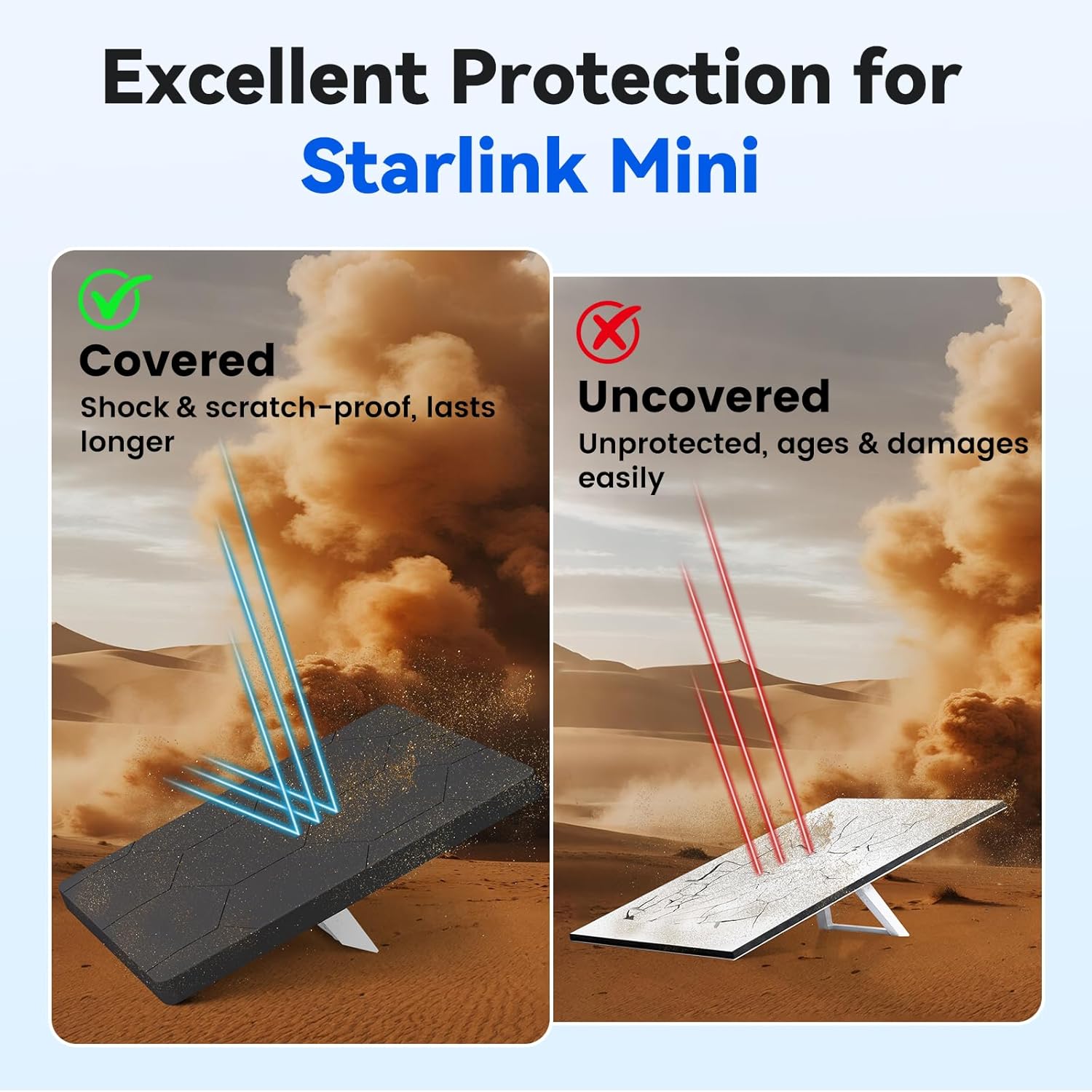 Thumbnail 4 de STARGEAR Starlink Mini Protective Cover Case (Hailproof Silicone, Waterproof & Shockproof) — Black